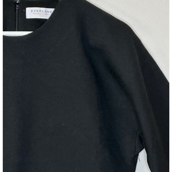 Everlane Heavyweight Scuba Round Neck Dress Black Cotton Women Medium NWOT - Picture 5 of 10